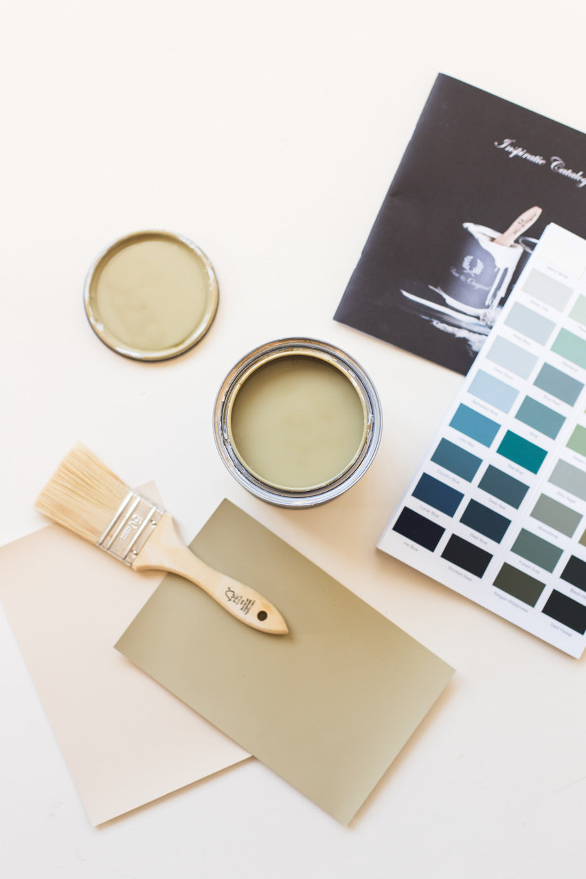 Pure & Original Testpaket Mittel – 4 Farben inklusive Pinsel, Bürste & Spachtel