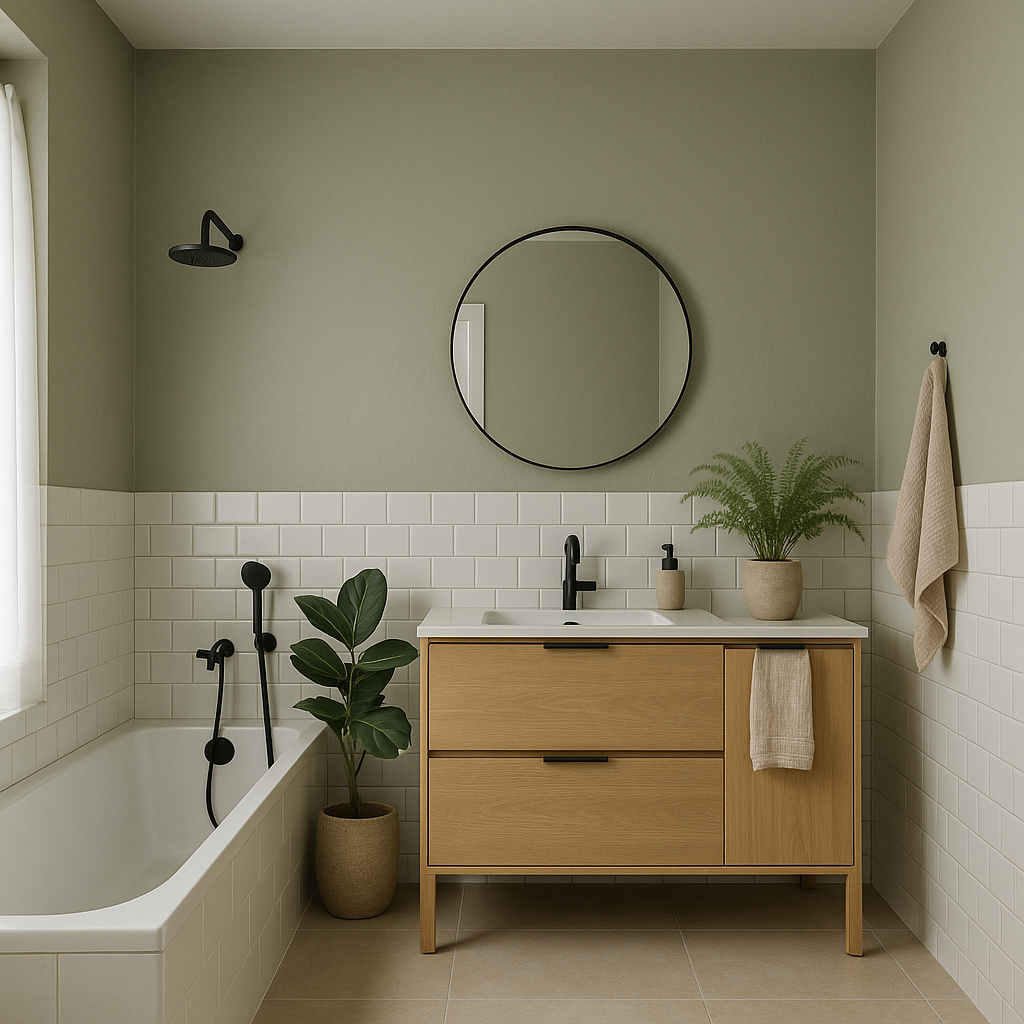 Pudrig-Matte Wandfarbe "Khaki"