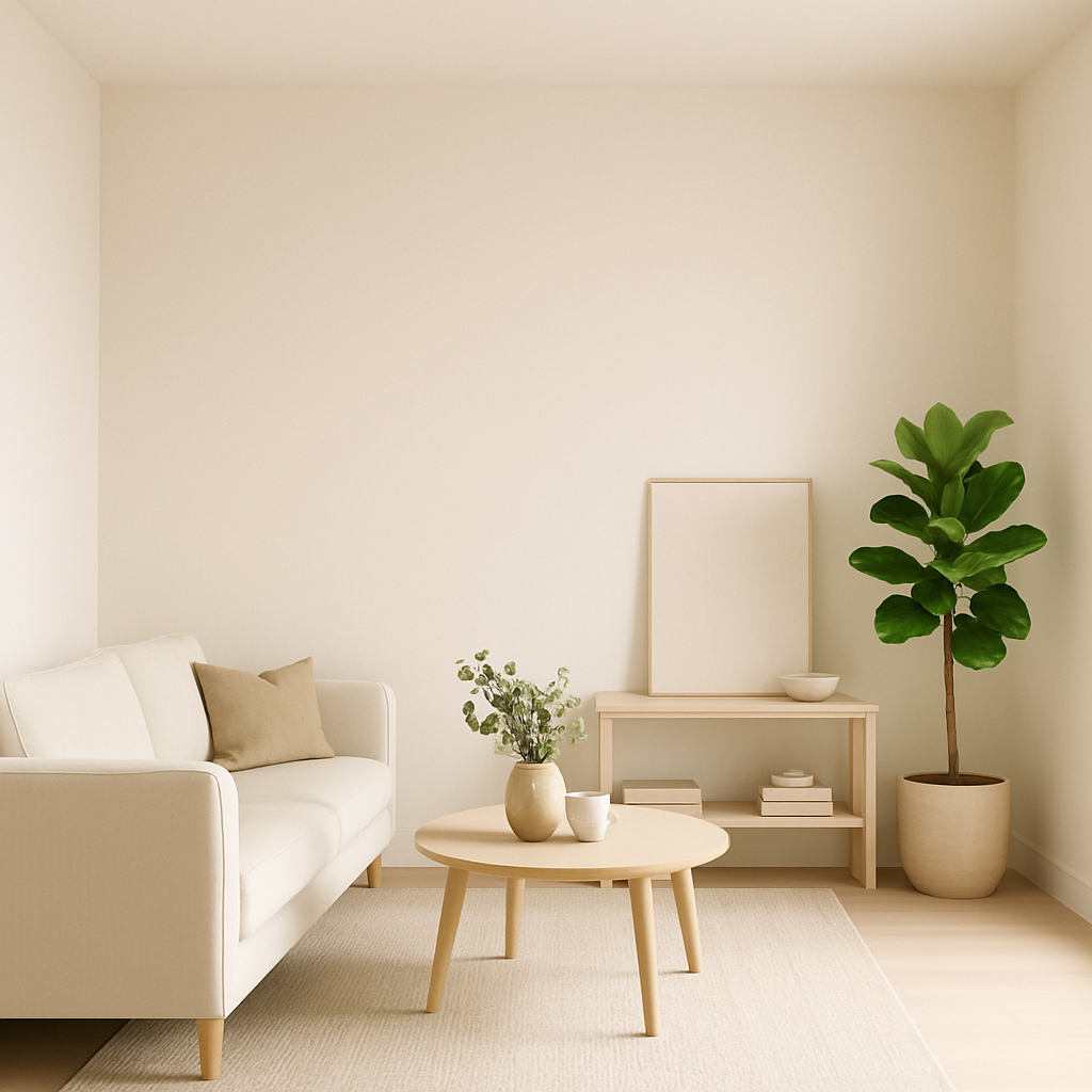Pudrig-Matte Wandfarbe "Cremeweiß"