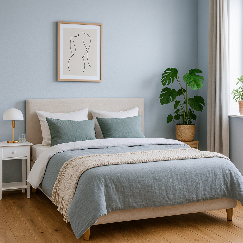 Pudrig-Matte Wandfarbe "Himmelblau"