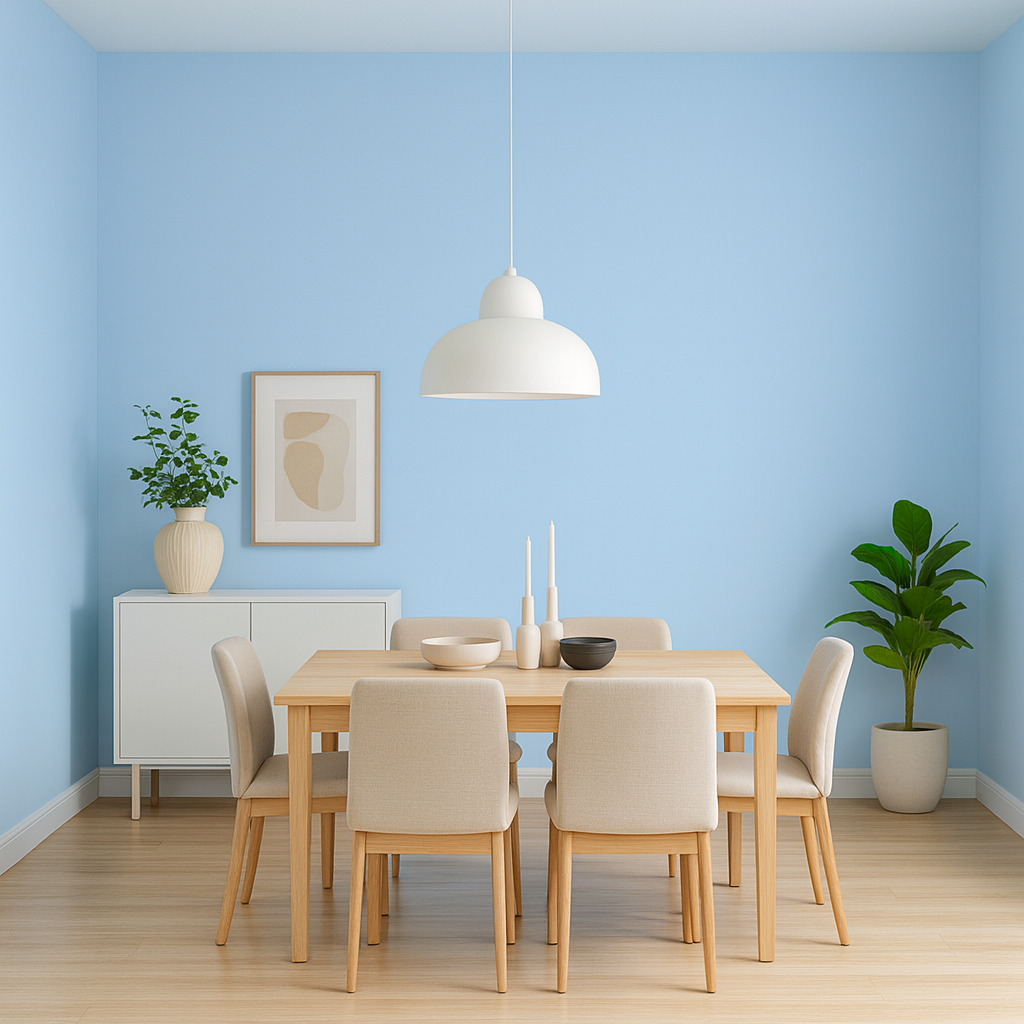 Pudrig-Matte Wandfarbe "Pazifikblau"